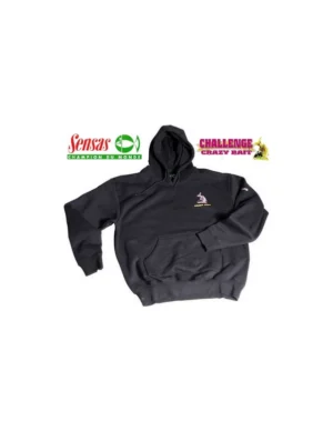 SENSAS SCHWARZES HOODED SWEATSHIRT CHALLENGE CRAZY