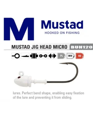 TESTINA JIG MUSTAD BUH 120 BIANCO
