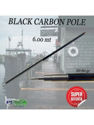 CANNA FISSA BLACK CARBON POLE