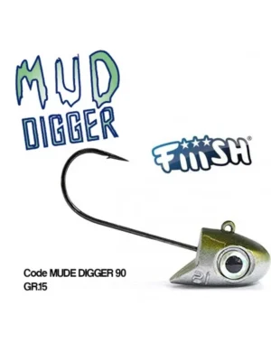 Black Minnow Jig Head MUD DIGGER 90 GR.15 MD1140