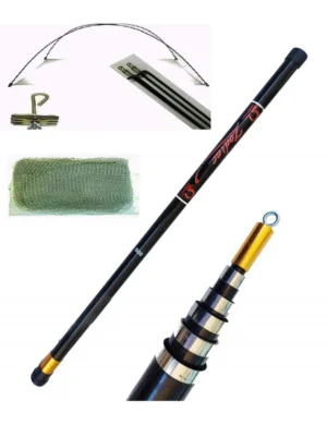 Bilancia palo Metri 6 + Rete + aste da Pesca bilancino