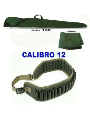 Cartuccera Caccia Calibro 12 Fodero Fucile Custodia Tascabile
