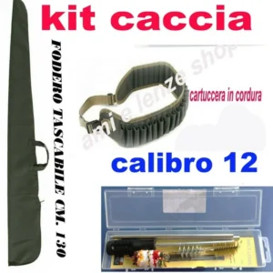 Cartucciera Caccia Cordura Kit Pulizia Fucile Fodero Tascabile
