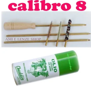 Kit Pulizia Fucile Calibro 8 Completo Olio Armi