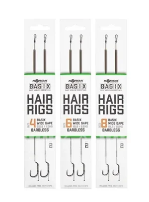 Basix Hair Rigs Wide Gape Barbless