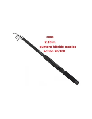 canna telescopica 2.10m puntera hibrida maciza