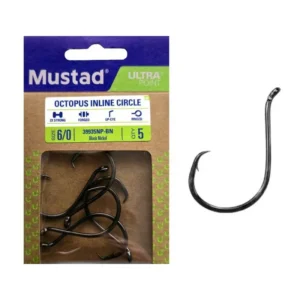 Ami Mustad Octopus Inline Circle 2x Strong 39935NP Occhiello