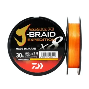Trecciato Daiwa J-Braid Expedition X8 150mt SO Smash Orange