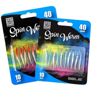 Artificiale Sele Spin Worm Coda di Rondine