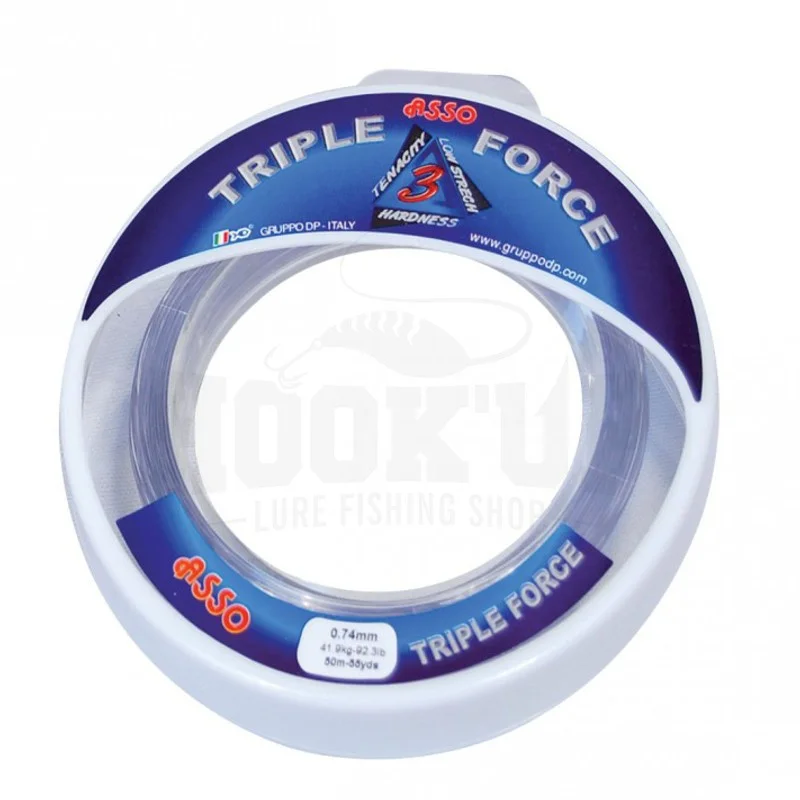 Asso Nylon Triple Force Gris 50M