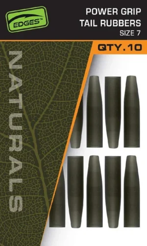 FOX EDGES NATURALS POWER GRIP TAIL RUBBERS SIZE 7 NEW