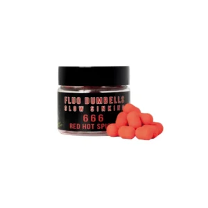 OVER CARP BAITS 666 RED HOT SPICE FLUO DUMBELS BILANCIATI