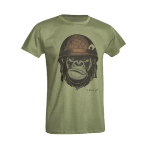 T-SHIRT – DEFCON 5 – FRONT CHEST MONKEY WITH HELMET OD Green
