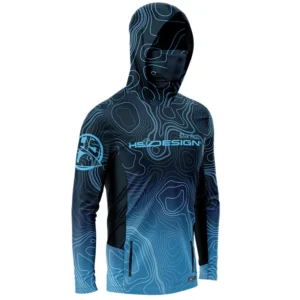 Hotspot Design – Hooded performance t-shirt Bathimetry
